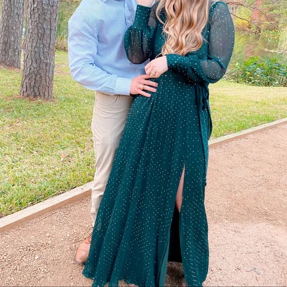 emerald green dress size 12 Emerald Green Latin-Rhythm Dress on Sale main image 0